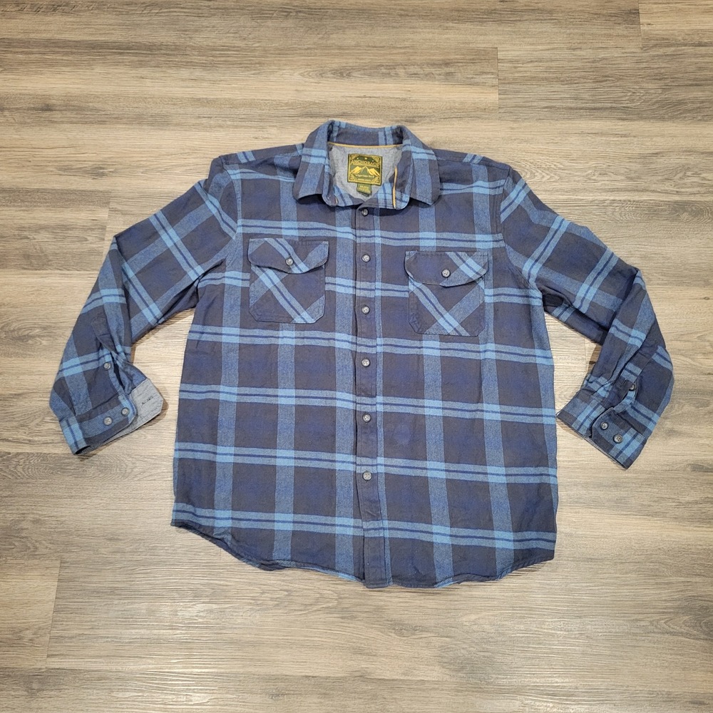 Anchorage Flannel Shirt Plaid Button‎ Up Long Sleeve Outdoor XXL